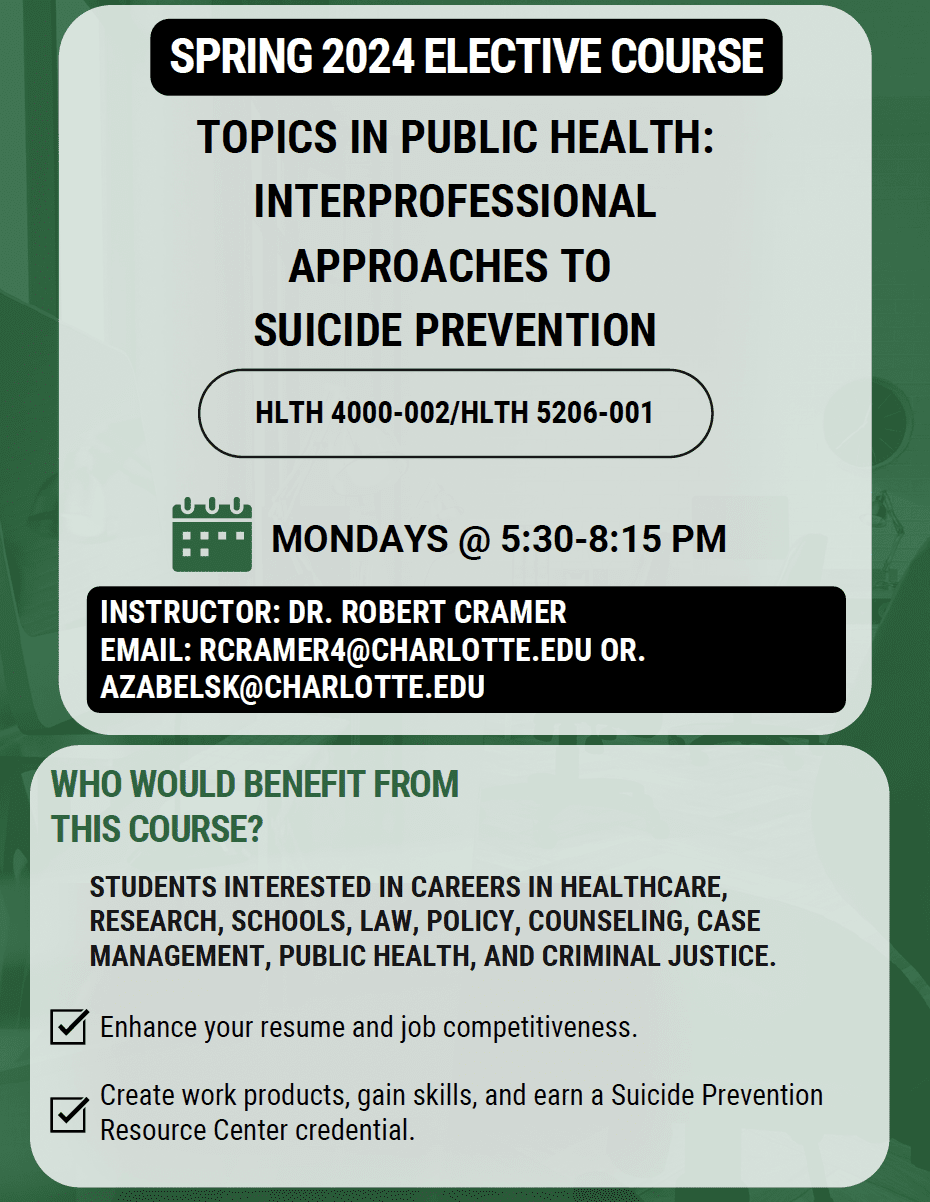 Suicide Prevention Course Spring 2024